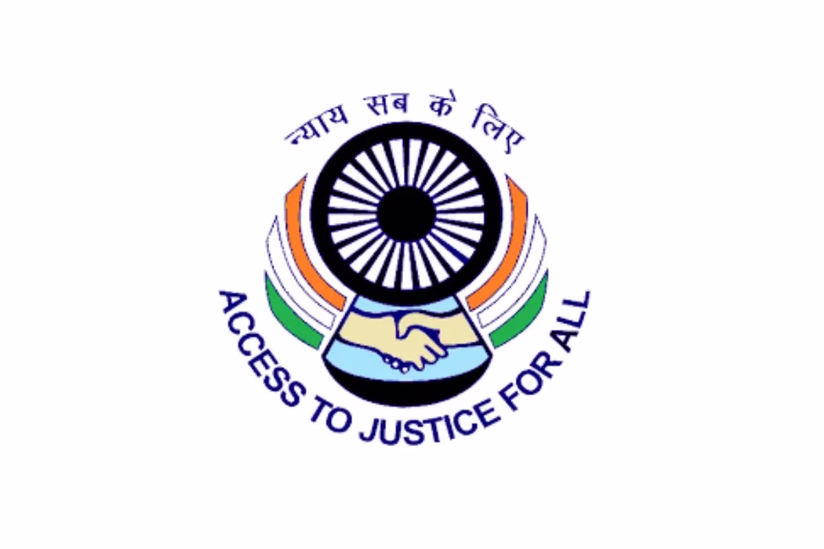 Logo of the National Legal Services Authority (NALSA) symbolizing access to justice for all in India